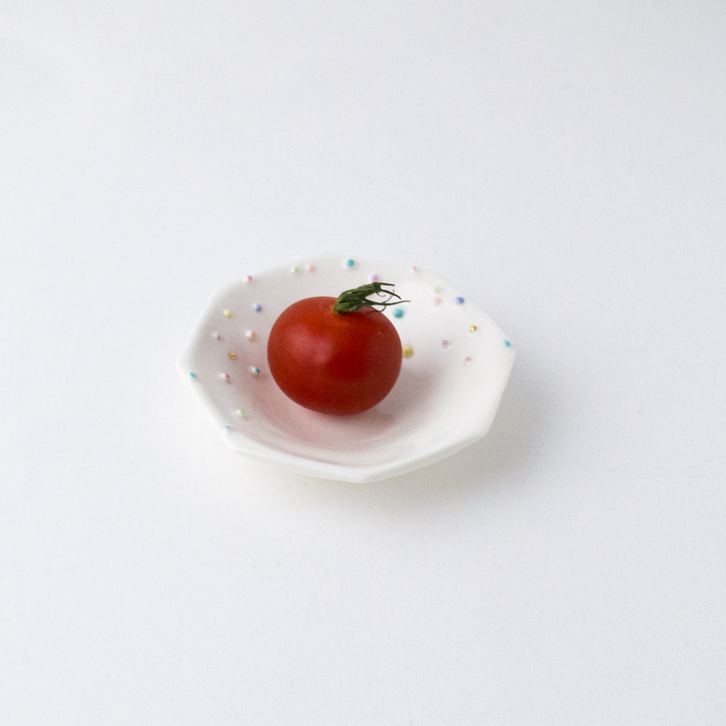 色絵金彩盛豆皿 / 虹のあめ